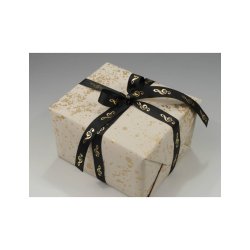 Ribbon g-clef black / gold 16 mm* 10 meters