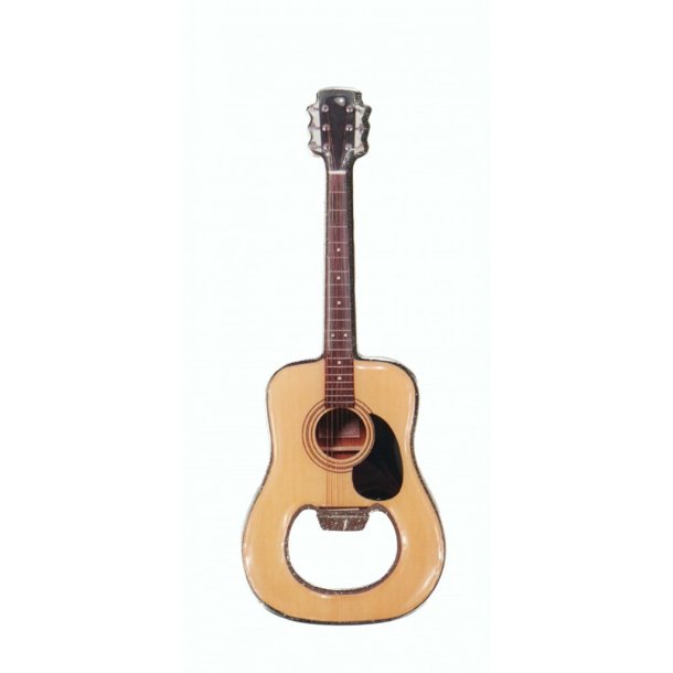 Guitarformet flaskebner med magnet  metal12 cm