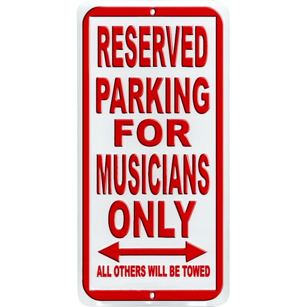 Parkeringsskilt for musikere
