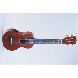 Mahalo Java Series Soprano Elec Uke - Vint Nat (Con Neck) Med taske