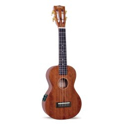 Mahalo Java Series Concert Elec Ukulele - Vintage Natural With gig bag