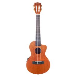 Mahalo Java Series Tenor Elec Ukulele - Vint Nat (Cutaway) Med taske