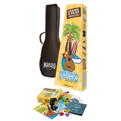 Mahalo Learn 2 Play Pack: Rainbow Soprano Ukulele - Black