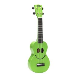 Mahalo Smiley Series Soprano Ukulele - Green Med taske