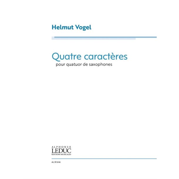 Quatre Caract&egrave;res for saxophone quartet