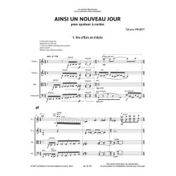 Ainsi un nouveau jour for string quartet