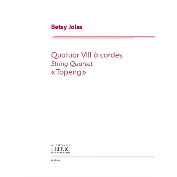 Quatuor VIII "Topeng" for string quartet