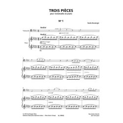 Trois Pi&egrave;ces : pour violoncelle et piano