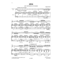 Aria : pour clarinette en si b&eacute;mol et piano