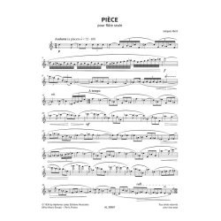 Pi&egrave;ce pour fl&ucirc;te seule : Notes d'interpr&eacute;tation de Bruno Jouard