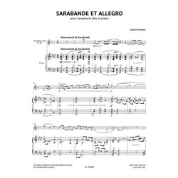 Sarabande et Allegro : pour saxophone alto et piano