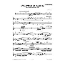 Sarabande et Allegro : pour saxophone alto et piano