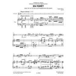 En For&ecirc;t opus 40 : pour cor en fa avec accompagnement de piano