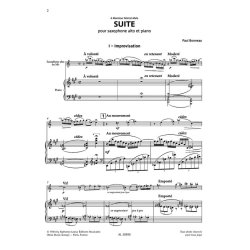 Suite pour saxophone alto et piano