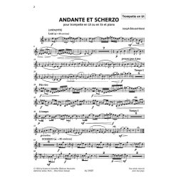 Andante et Scherzo : pour trompette en Ut ou en Si bmol et piano