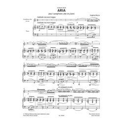 Aria : pour saxophone et piano
