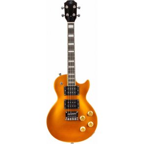 Centurion Tenor Electric Ukulele - Goldtop : Singlecut Shape. Solid Body