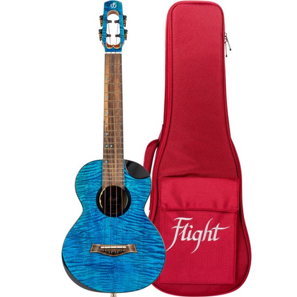 Flight Comet Tenor All Solid Electro Ukulele - Blue