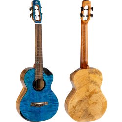 Flight Comet Tenor All Solid Electro Ukulele - Blue
