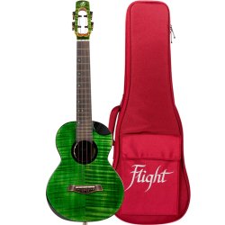 Flight Comet Tenor All Solid Electro Ukulele - Green