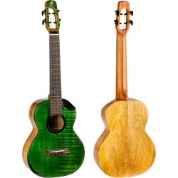 Flight Comet Tenor All Solid Electro Ukulele - Green