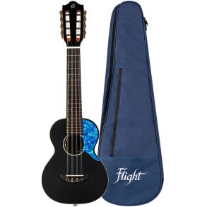 Flight Iris 8 strings Tenor Electro Ukulele - Black : Solid Top, 8 String