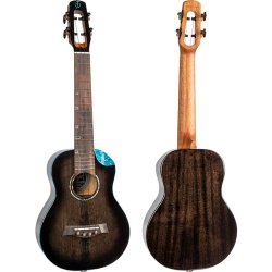 Flight Nighthawk Concert Electro Ukulele - Black Stain : All Solid