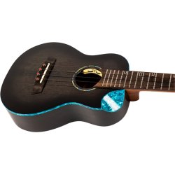 Flight Nighthawk Concert Electro Ukulele - Black Stain : All Solid