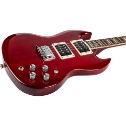 Flight Pioneer Solid Body Cherry Red Electric Ukulele