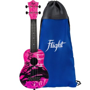 Ultra Flight Travel Soprano Ukulele - Pink Rules