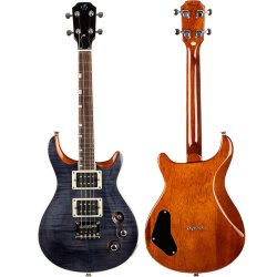 Flight Vanguard Tenor Electric Ukulele - Trans Black : Double Cut, Solid Body