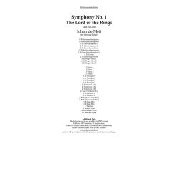 Symphony No. 1 The Lord of the Rings (complete ed. : for fanfare band