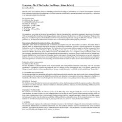 Gandalf the Wizard (from The Lord of the Rings) : for wind orchestra (revised edition 2023)