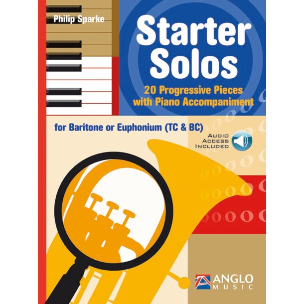 Starter Solos : 20 Progressive Pieces with Piano Accompaniment for Baritone or Euphonium (TC & BC)