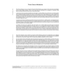 Three Dance Miniatures