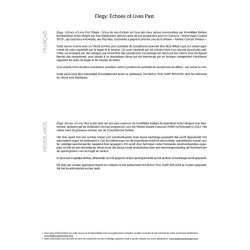 Elegy: Echoes of Lives Past