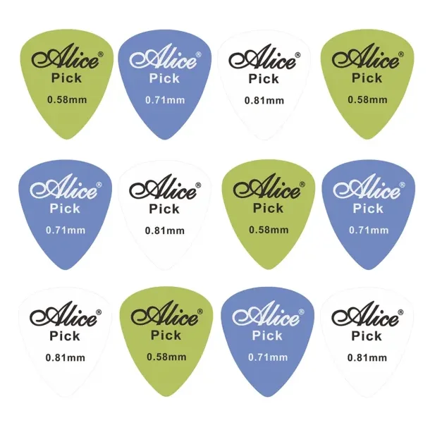 Alice AP-12F mix matte plektre (12 stk)