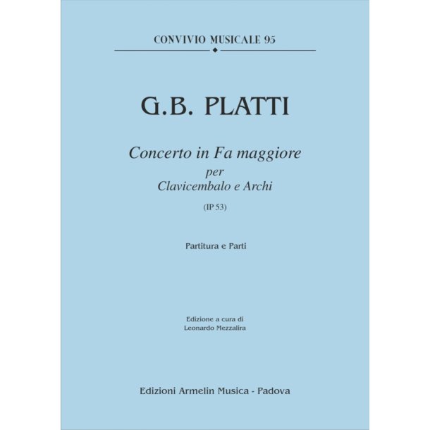 Concerto in Fa Maggiore : per clavicembalo e archi, IP 53