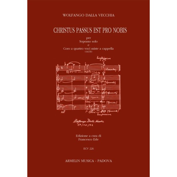 Christus Passus est pro nobis : Per Soprano solo e Coro a 4 voci a Cappella (SATB)