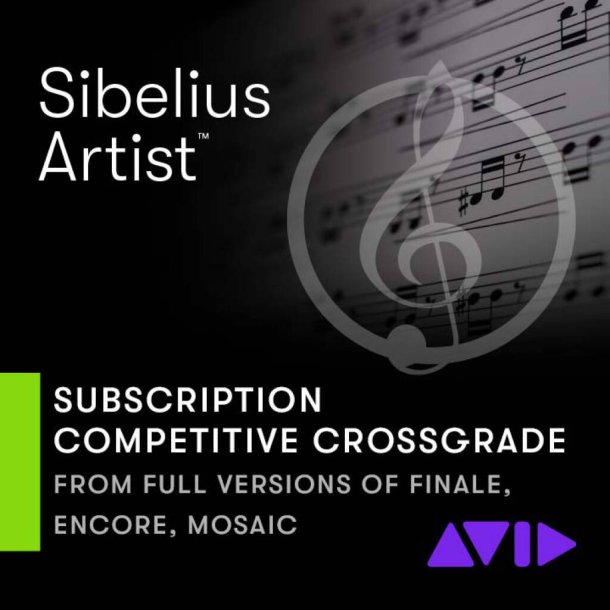 Sibelius Artist 1-Year Subscription for Crossgrade : Boxed