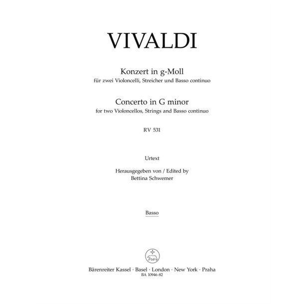 Concerto for two Violoncellos in G minor RV 531