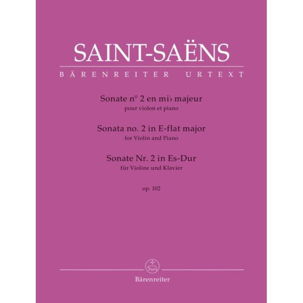 Sonata No 2 for Violin and Piano : In E-flat major Op.102