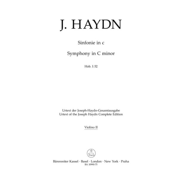 Symphony No.52 in C minor Hob.I:52