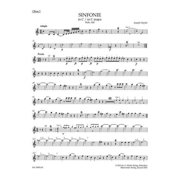 Symphony In C Major Hob. I:60 : Il Distratto