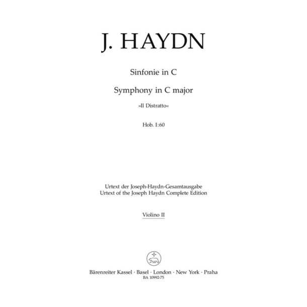 Symphony In C Major Hob. I:60 : Il Distratto