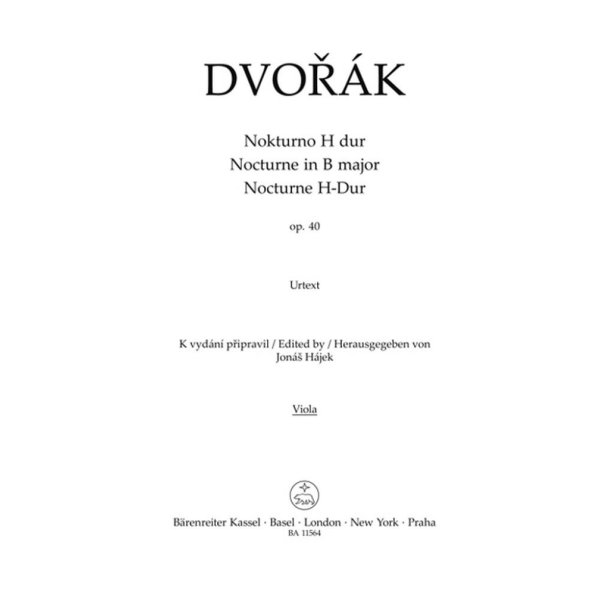 Nocturne for String Orchestra in B major Op. 40