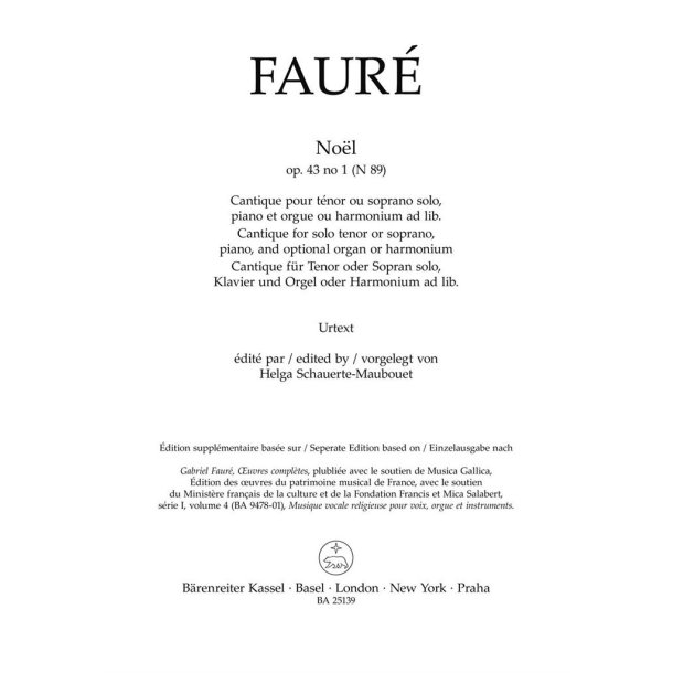 No&euml;l : N 89 - Op. 43 No. 1