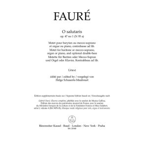 O salutaris : N 95a - Op. 47 No. 1