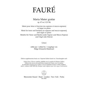 Maria Mater gratiæ : N 96 - Op. 47 No. 2