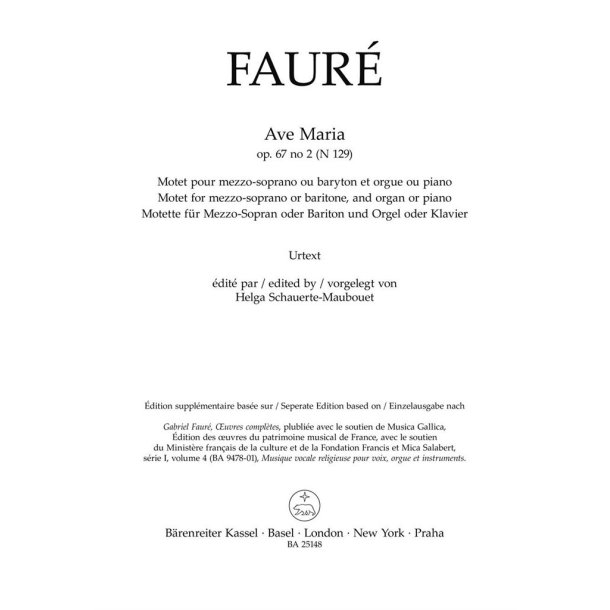 Ave Maria : N 129 - Op. 67 No. 2